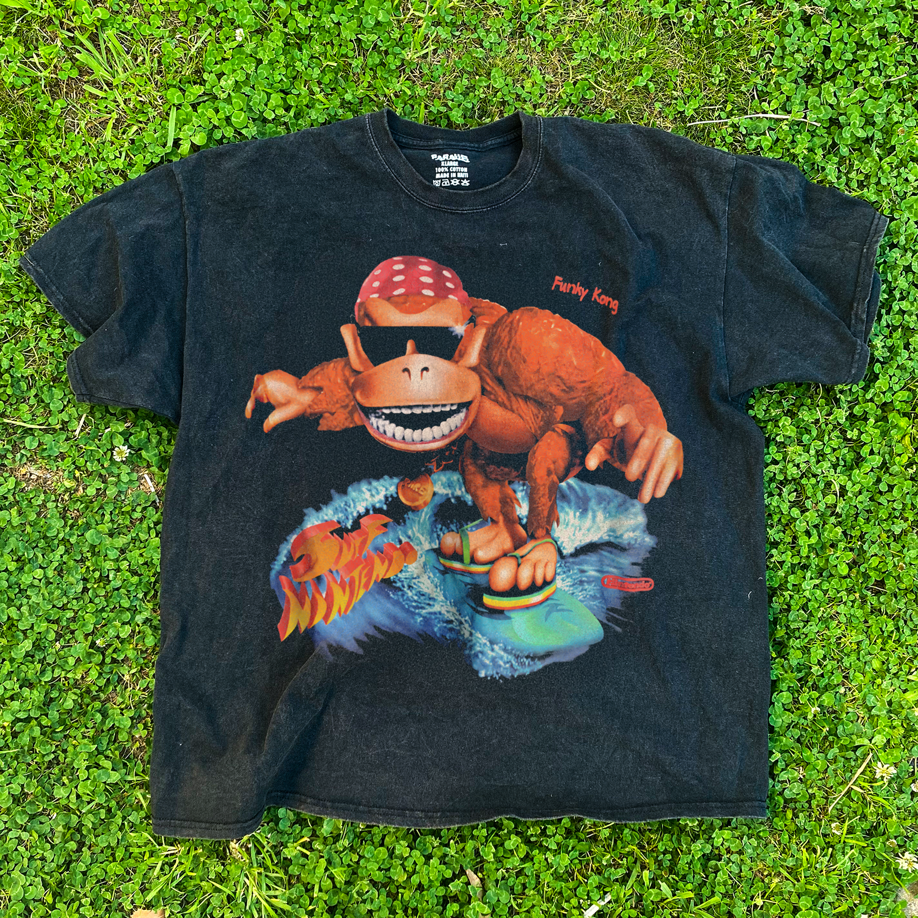Vintage 1995 Funky Kong Surf Tee - Retro Black Promo Shirt