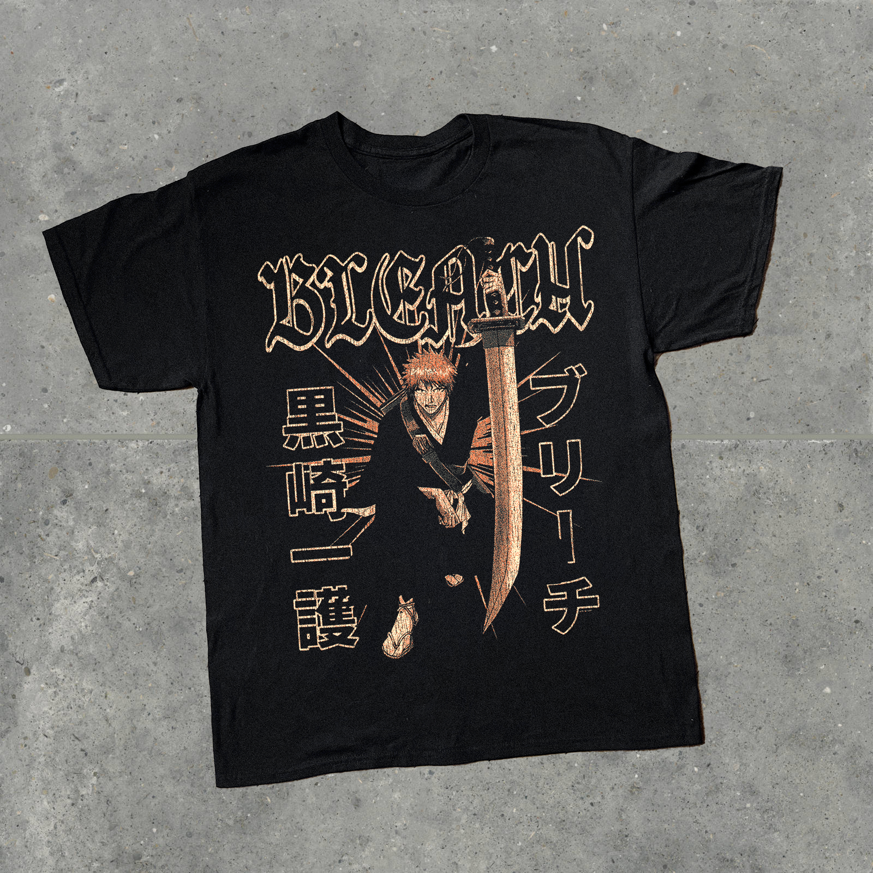 2004 Bleach Anime Black T-Shirt