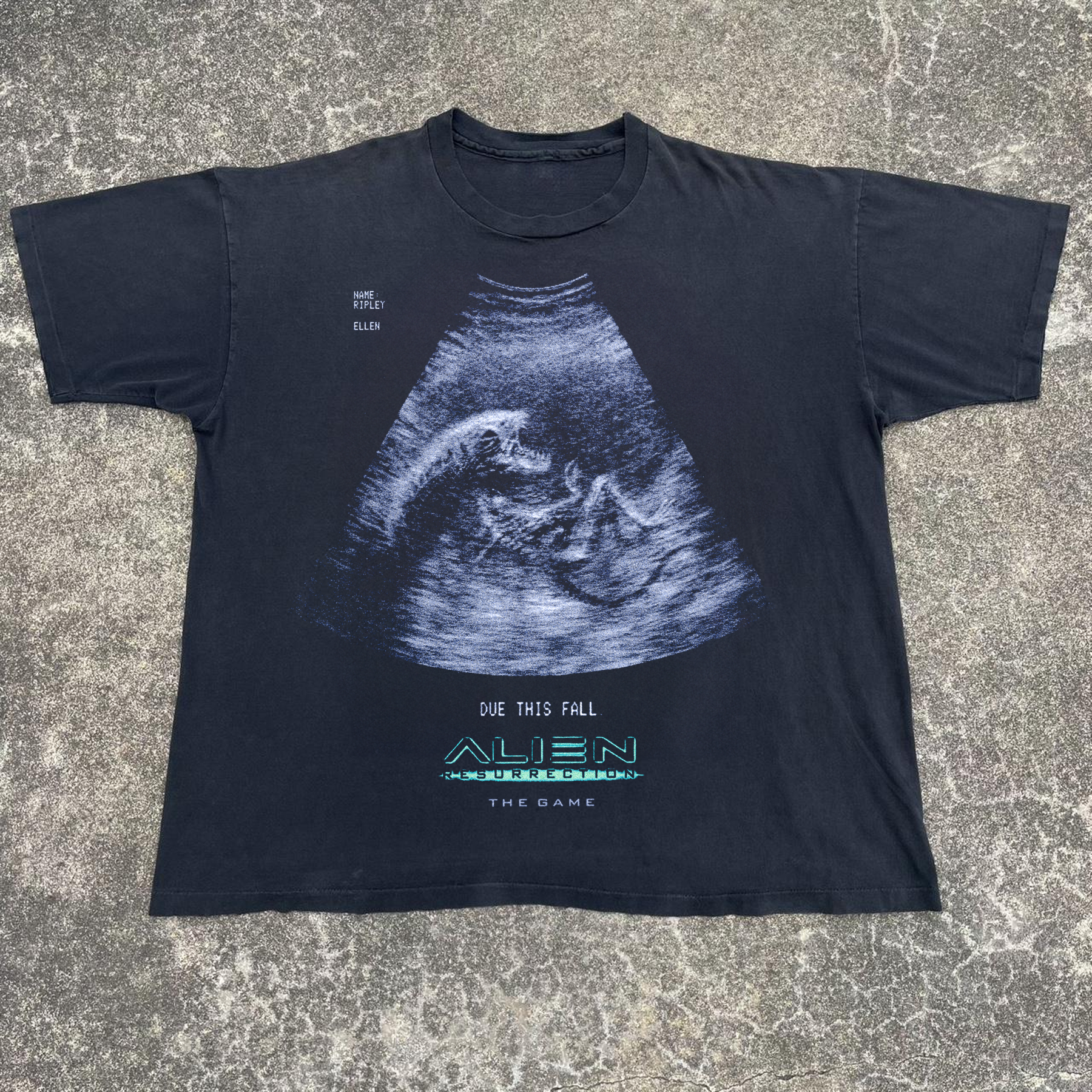 Alien Resurrection 2000 Vintage Black T-Shirt