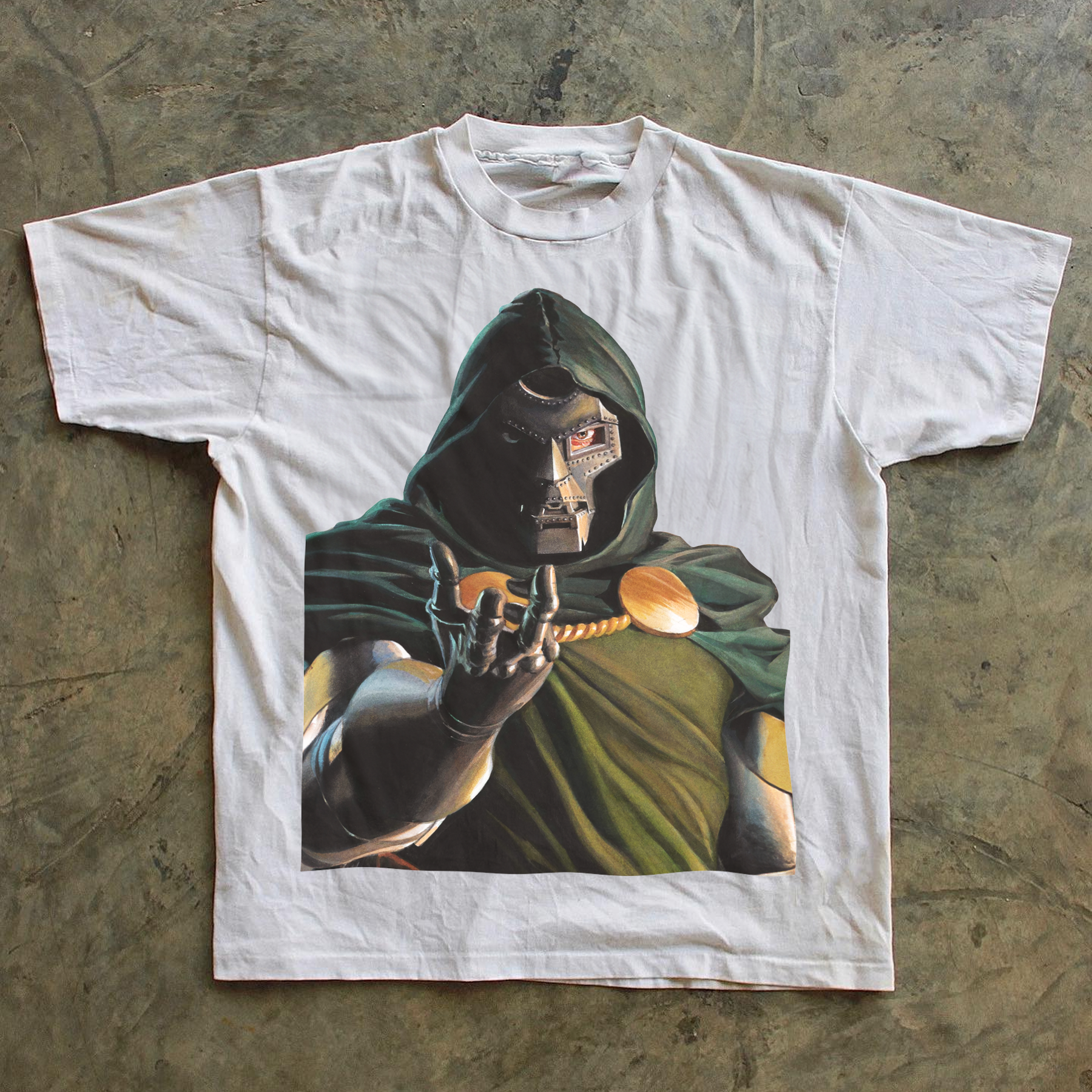Vintage 90s 'Kneel Before Doom' White Tee