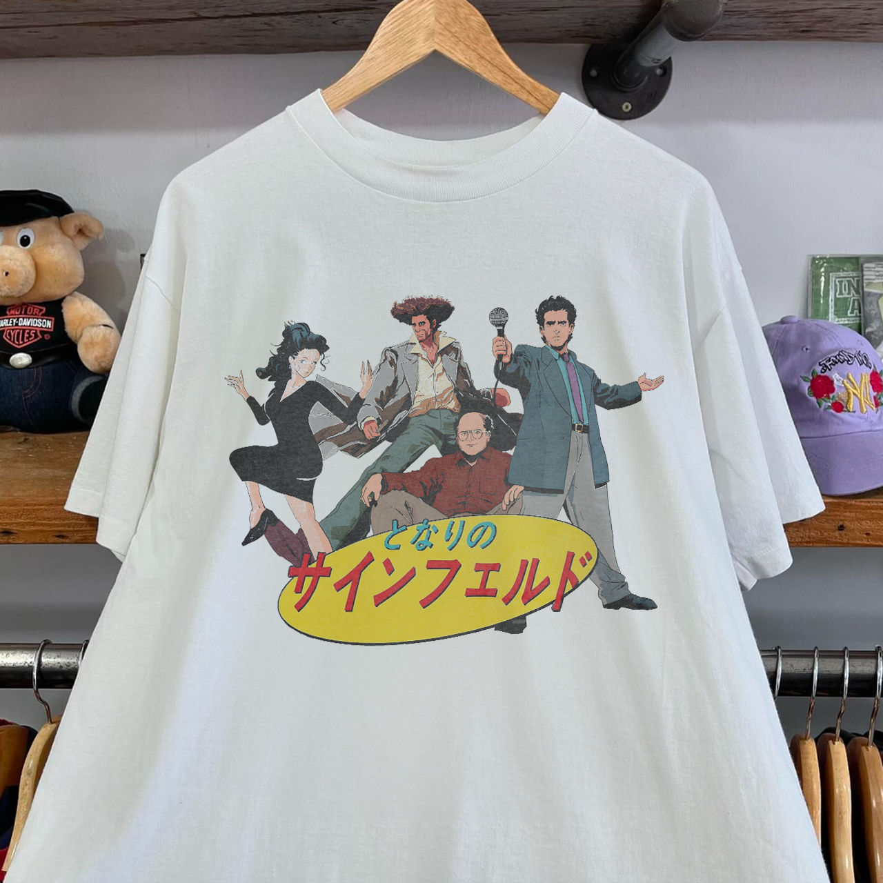 Seinfeld Anime Graphic Tee - White