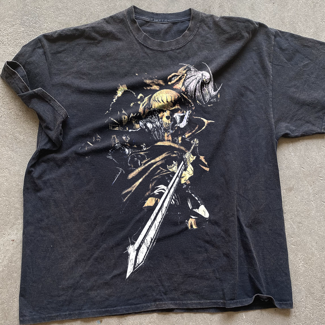 Berserk Band of Hawks Washed Black Tee (2016 Promo)