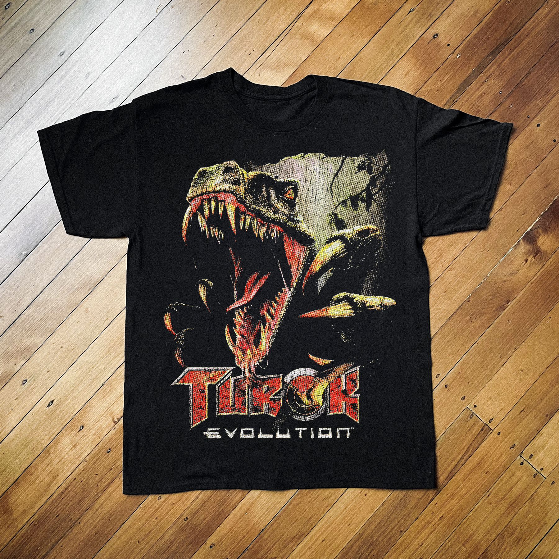 Vintage Turok Evolution Black Graphic Tee