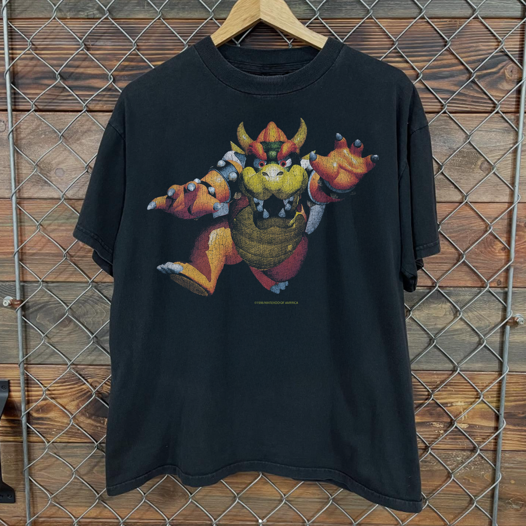 Vintage 1996 Bowser N64 Promo Black Tee