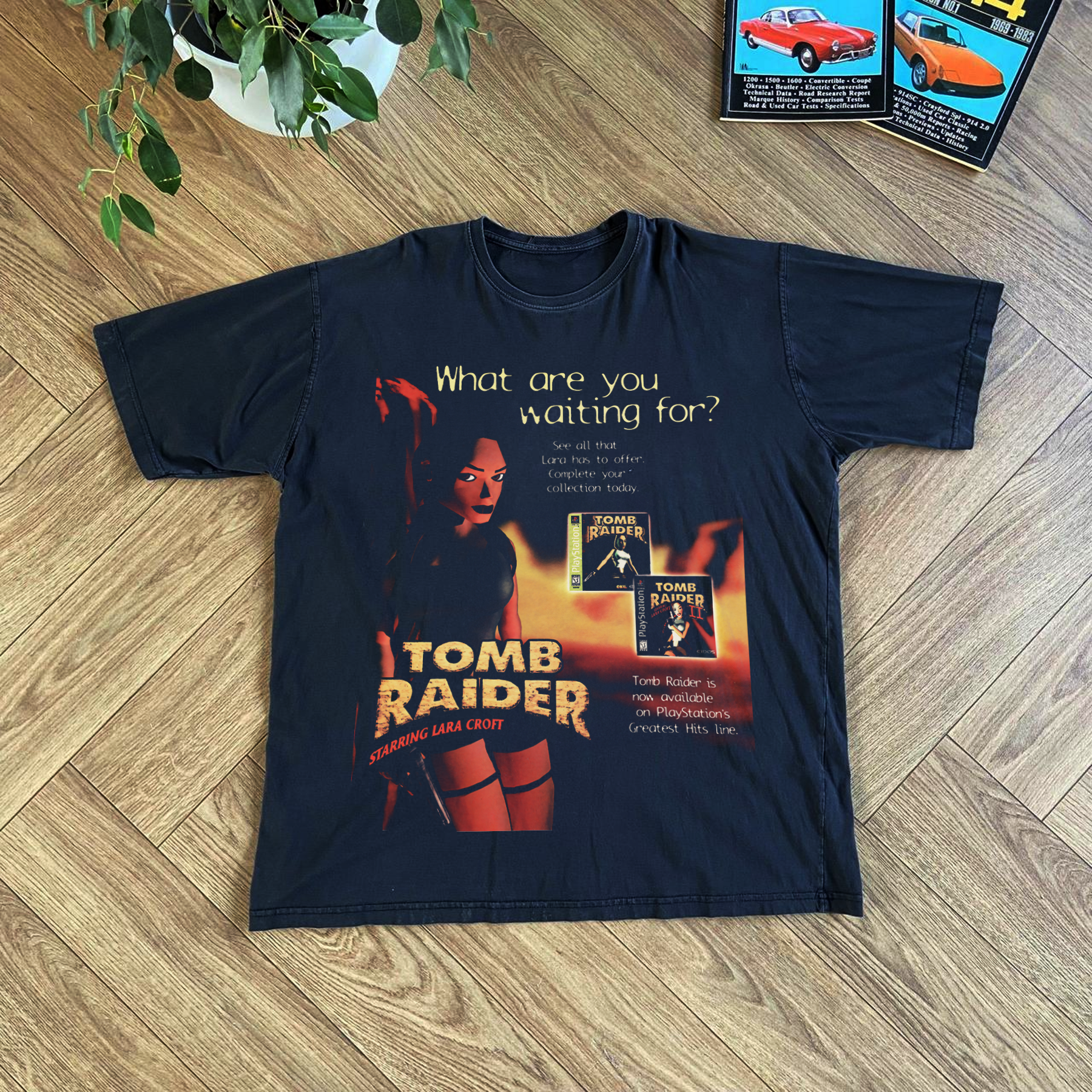 90s Tomb Raider Vintage Black T-Shirt - Retro Gaming Tee