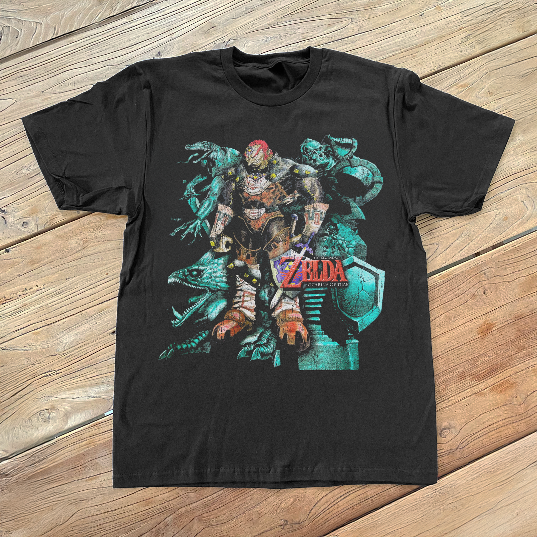 Ocarina of Time Vintage Black T-Shirt