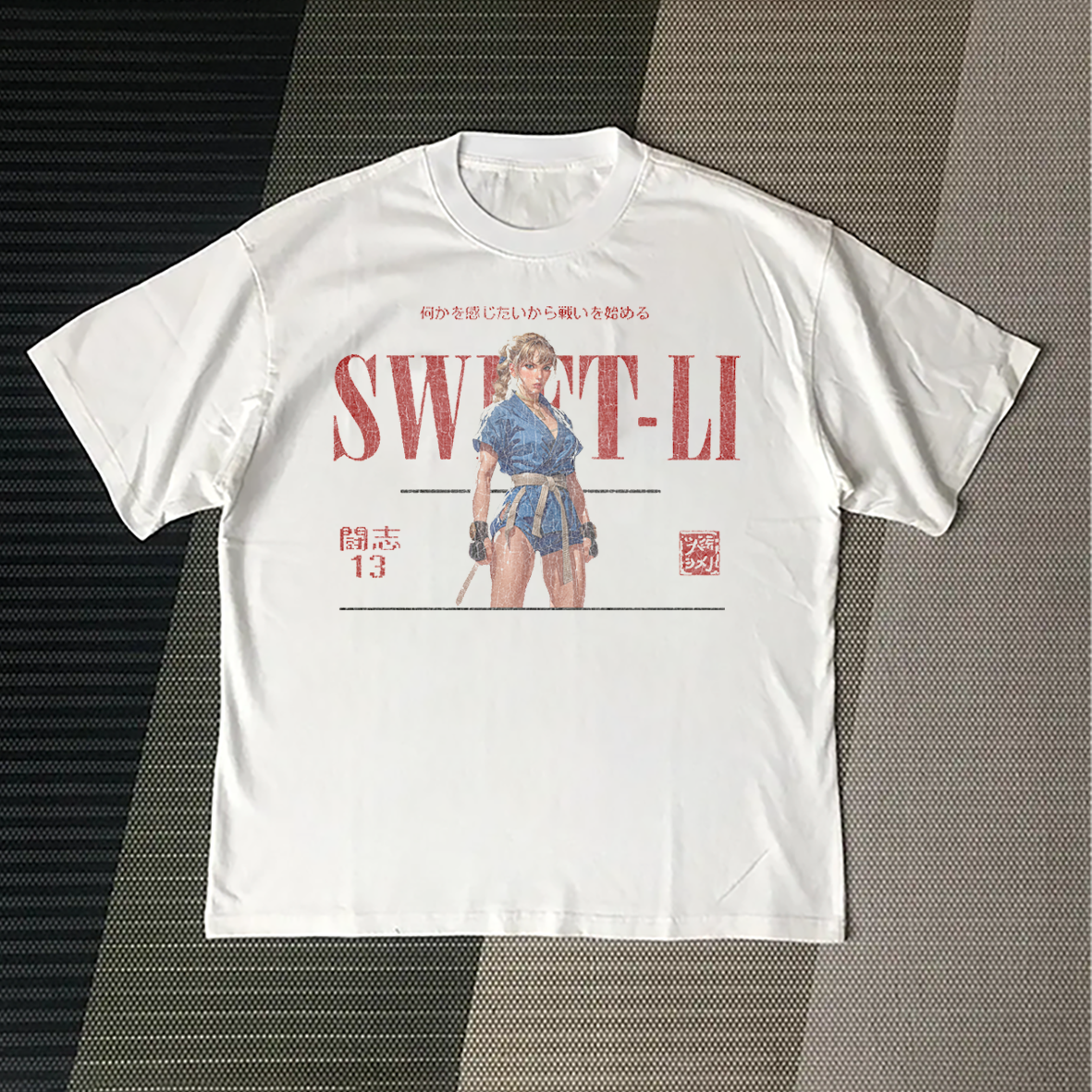 Swift X Chun-Li Premium White Graphic Tee