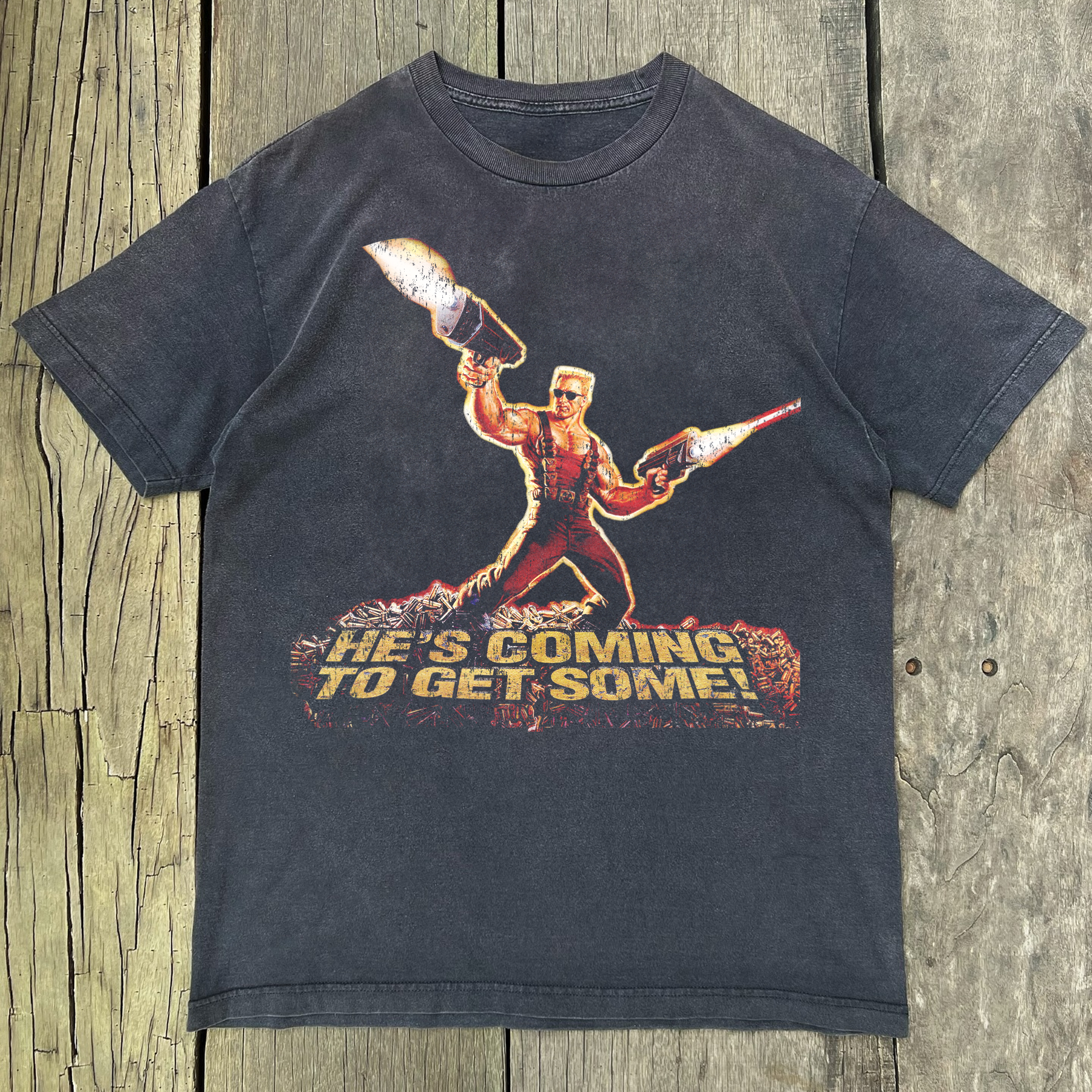 Vintage Nukem 'Coming to Get Some' Black Tee