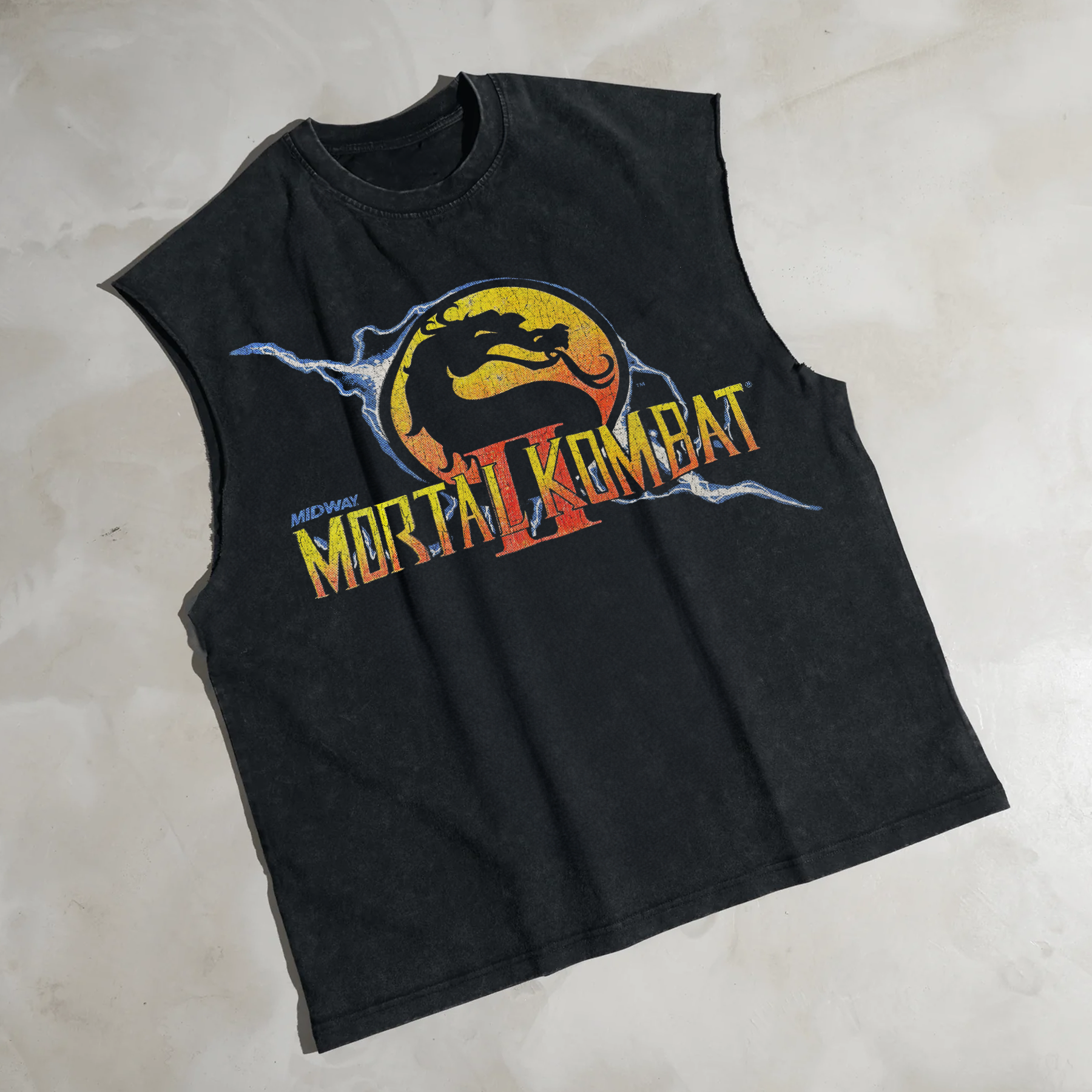 90s Mortal Kombat II Black Retro T-Shirt