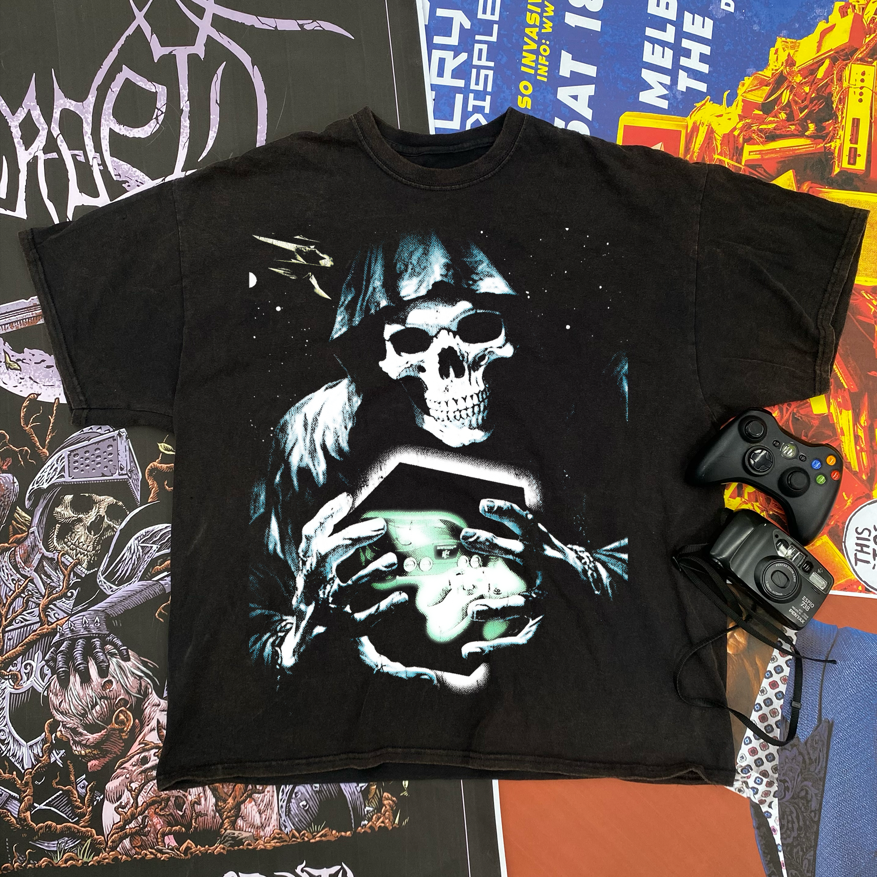 Vintage N64 'Playing With Power' Black Tee
