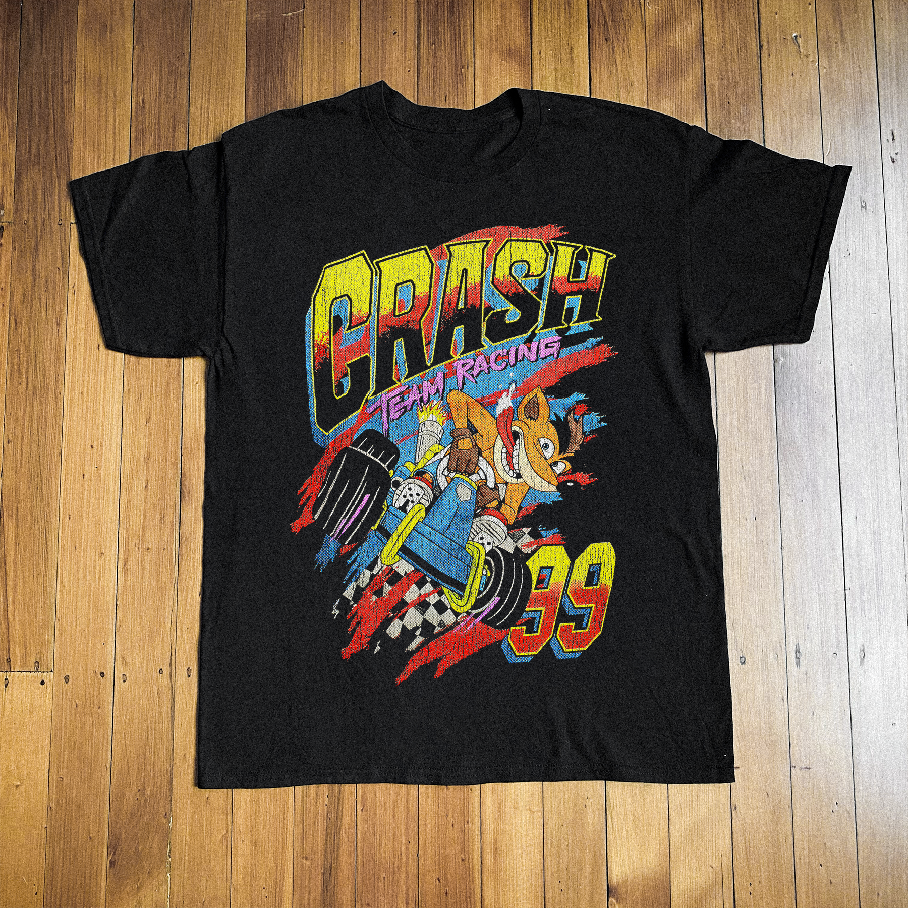 Vintage 1999 Crash Team Racing Black Tee