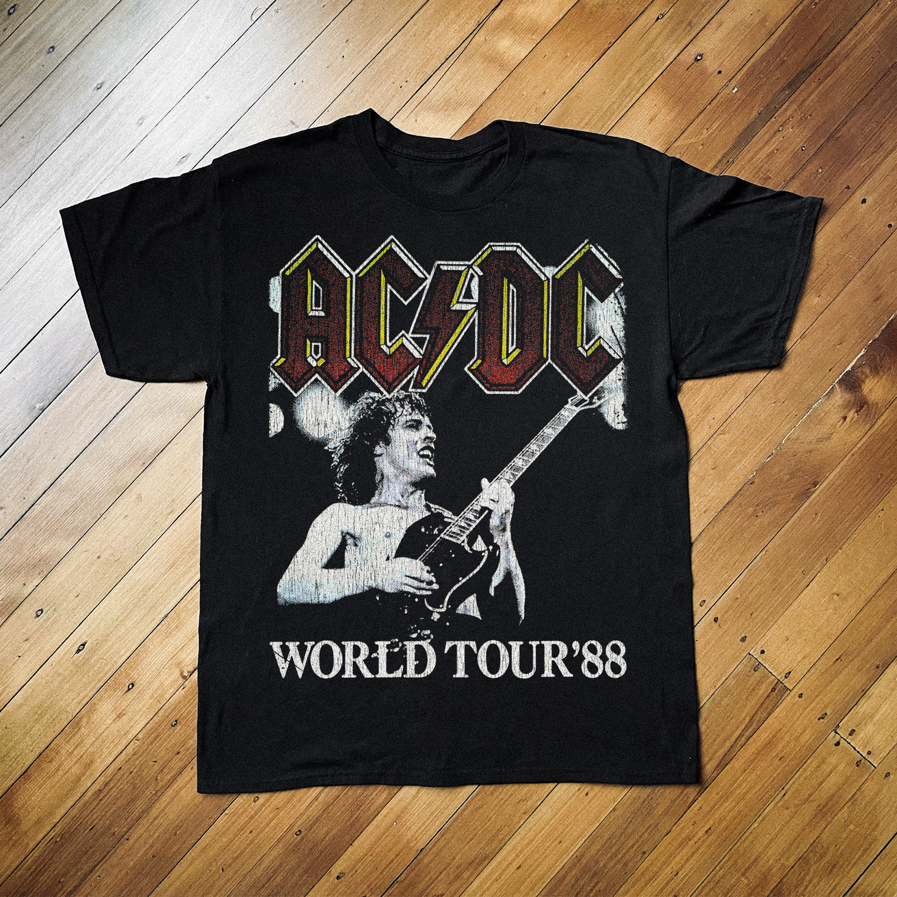 AC/DC 1988 World Tour Black Tee - Parallel Store