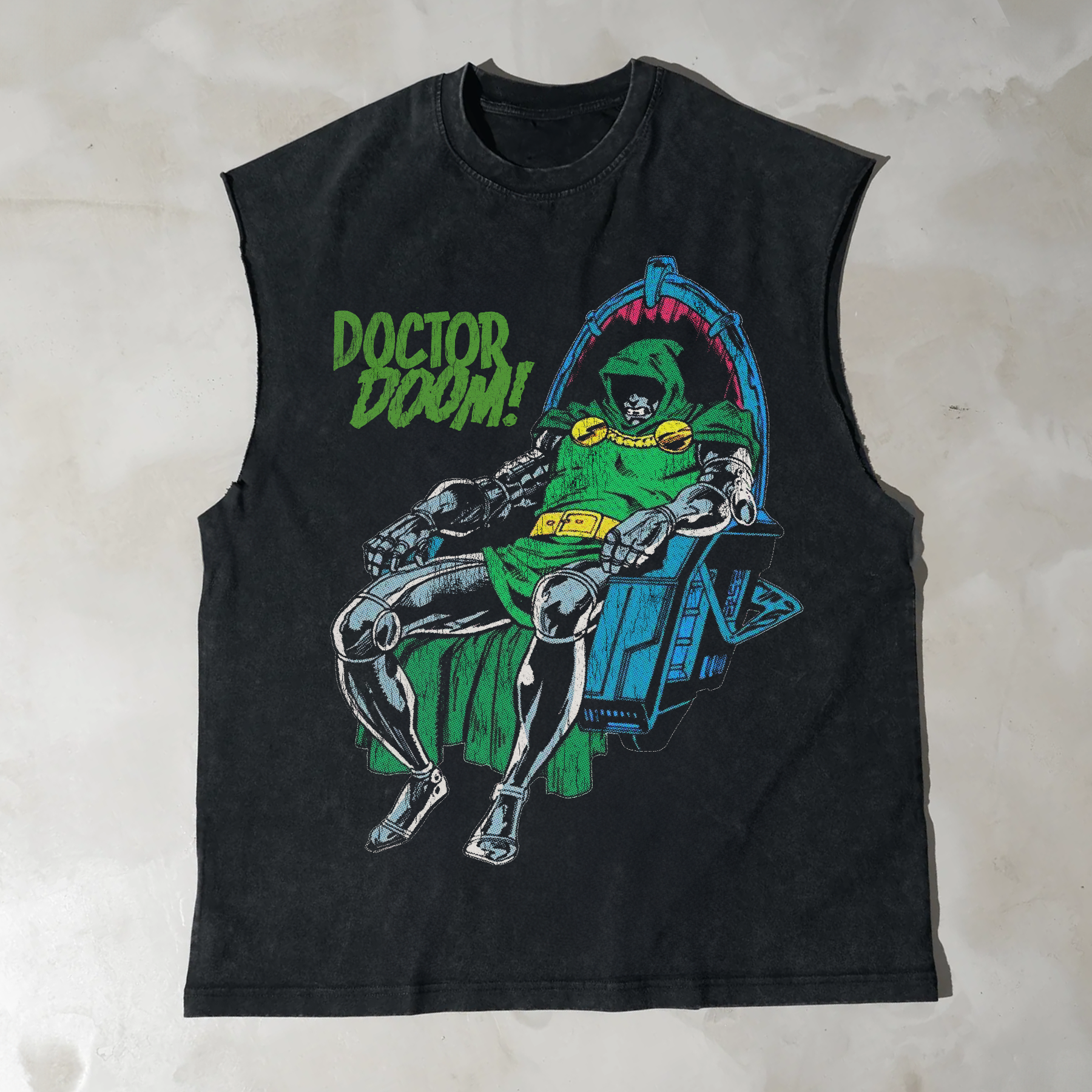 Dr. Doom Graphic Black Cut-Off Tee