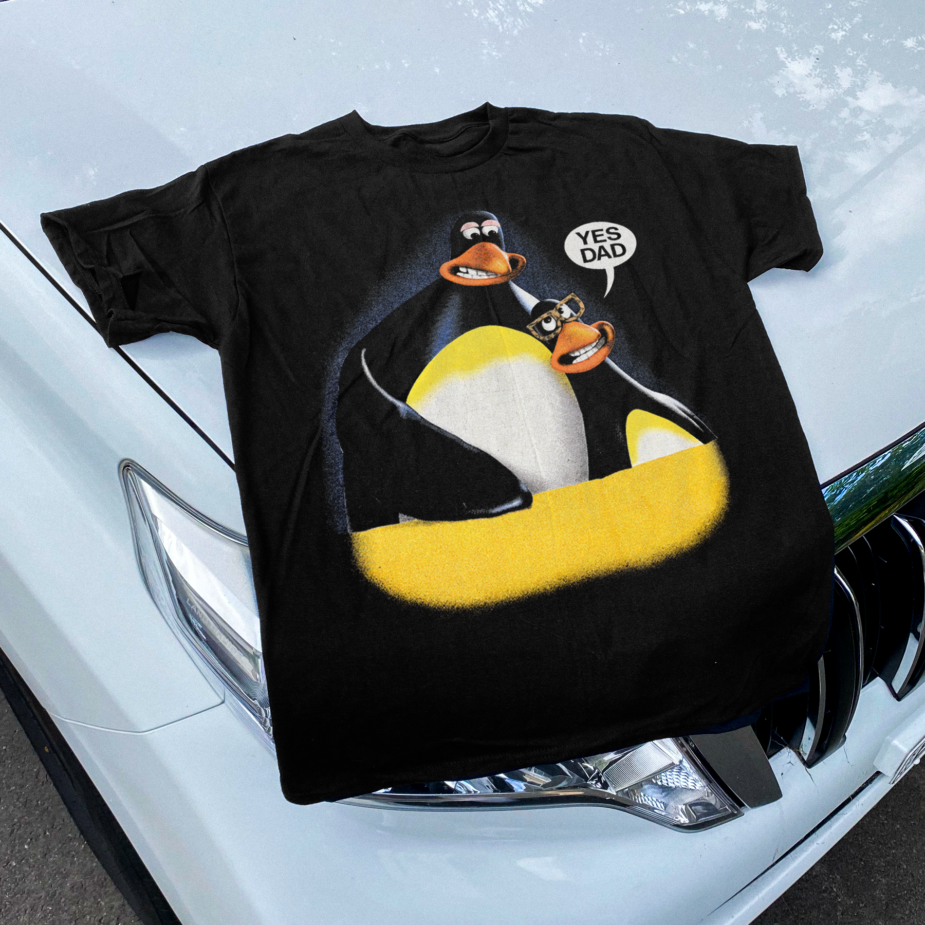 1993 Vintage Aardman 'Yes Dad' Black Tee