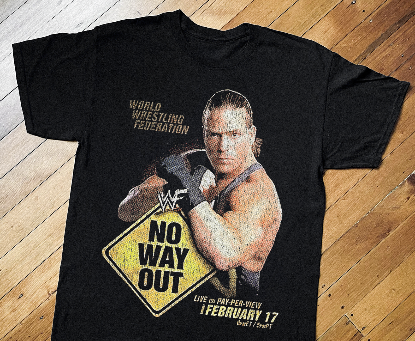 2002 WWF No Way Out Black Event T-Shirt
