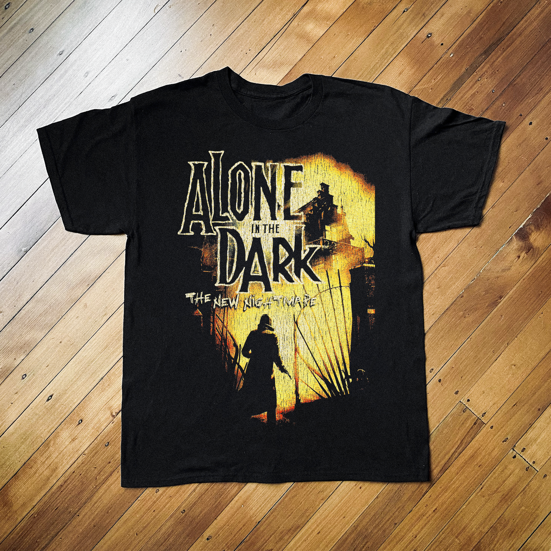 Alone in the Dark PS1 Vintage Black T-Shirt