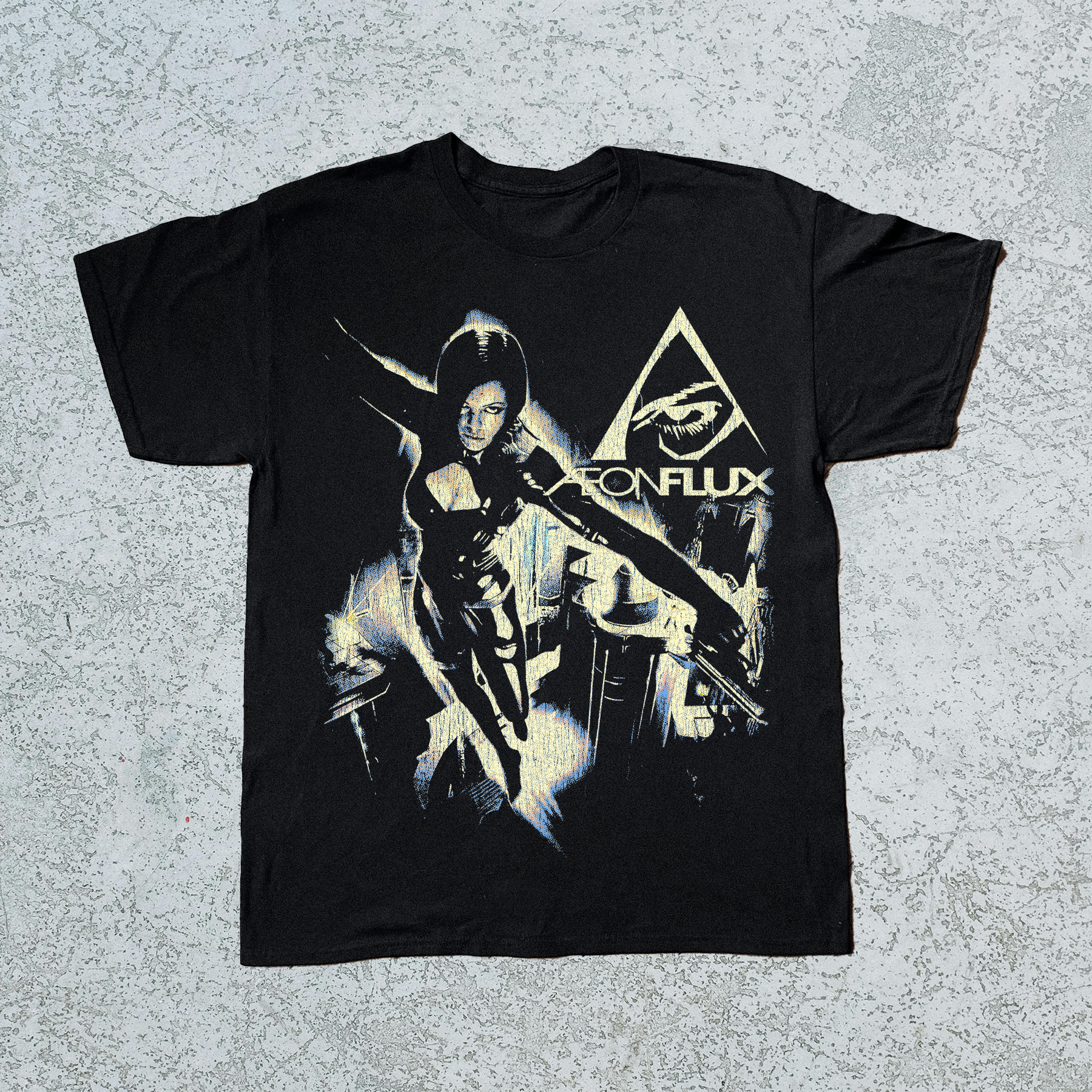 2005 Aeon Flux Black PS2 Gaming Tee