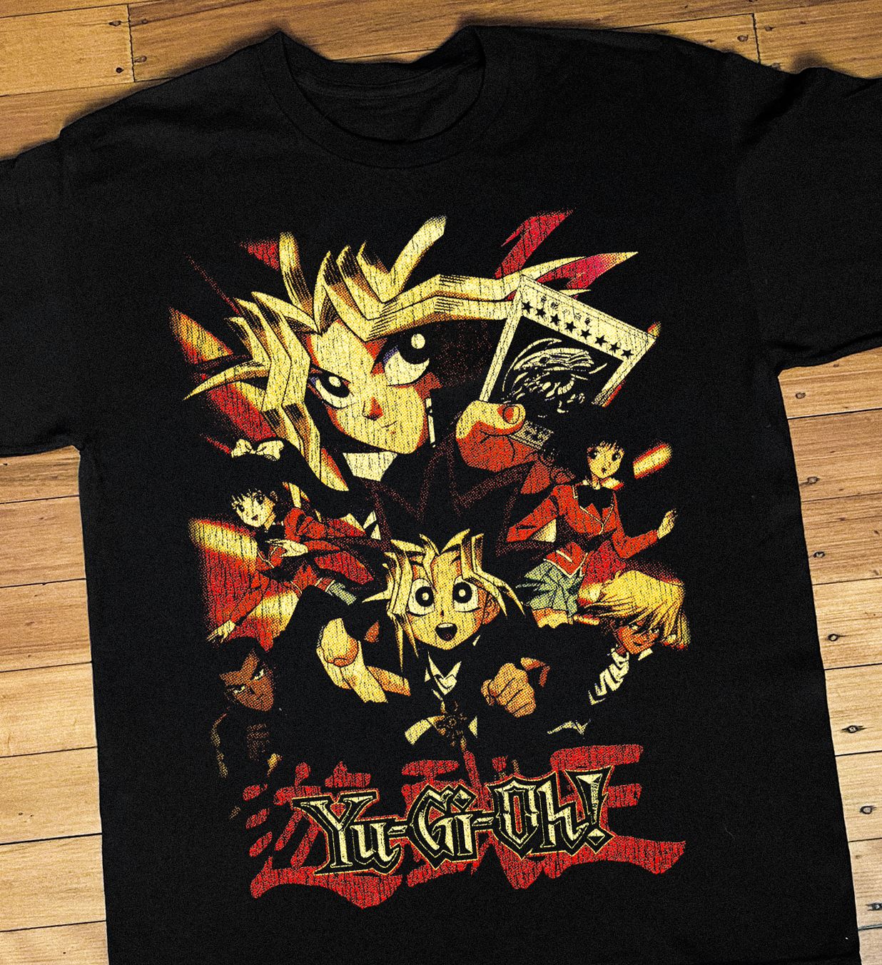 Yu-Gi-Oh! Black Graphic Tee (2000s Style)
