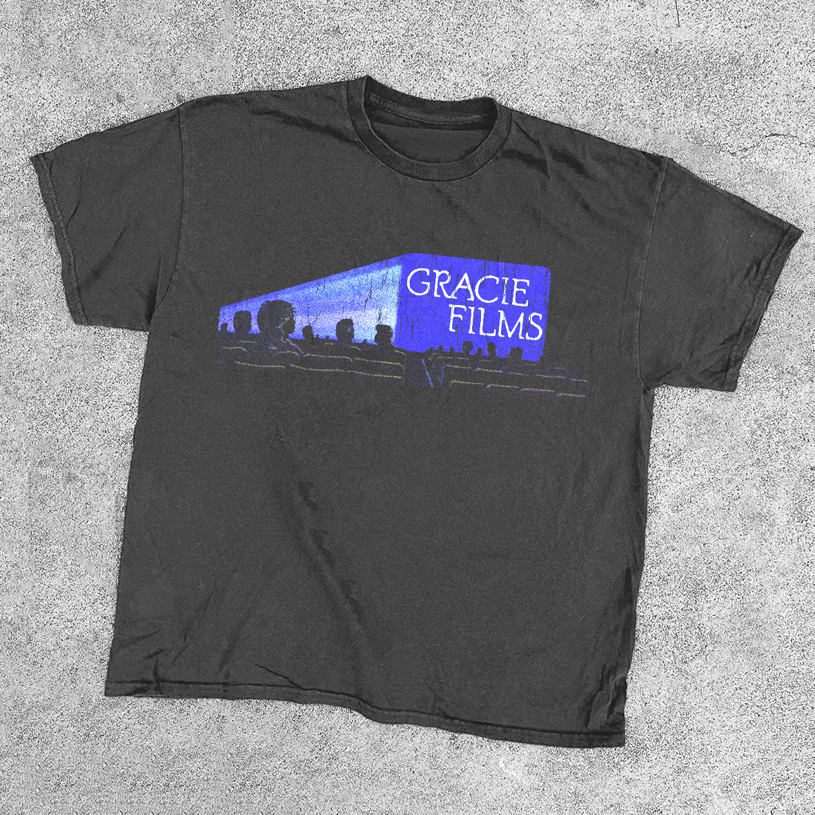 Gracie Films Washed Black Promo Tee